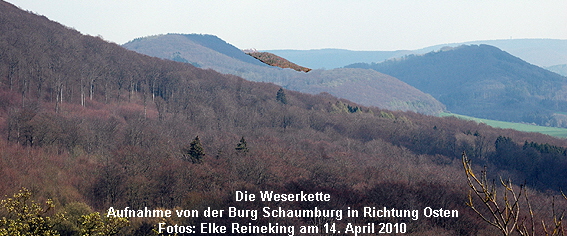 Weserkette - Richtung Osten -mit Hohenstein