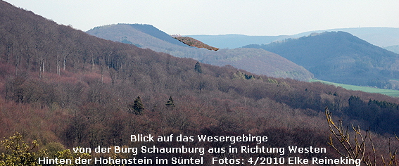 Weserkette - Richtung Osten -mit Hohenstein